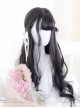Air-bangs Natural Black Big Wavy Hair Lolita Wig