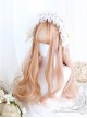 Gentle Coral Tea Big Wavy Hair Lolita Wig