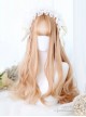 Gentle Coral Tea Big Wavy Hair Lolita Wig