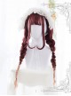 Water Wave Curly Rust Red Gradual Change Lolita Wig