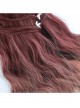 Water Wave Curly Rust Red Gradual Change Lolita Wig