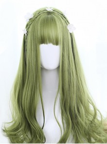 Green Big Wavy Long Hair Lolita Wig