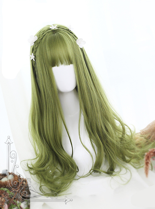 Green Big Wavy Long Hair Lolita Wig