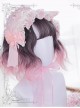 Harajuku Pink Gradual Change Short Curly Hair Lolita Wig