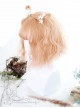 Air-bangs Orange Short Curly Hair Lolita Wig