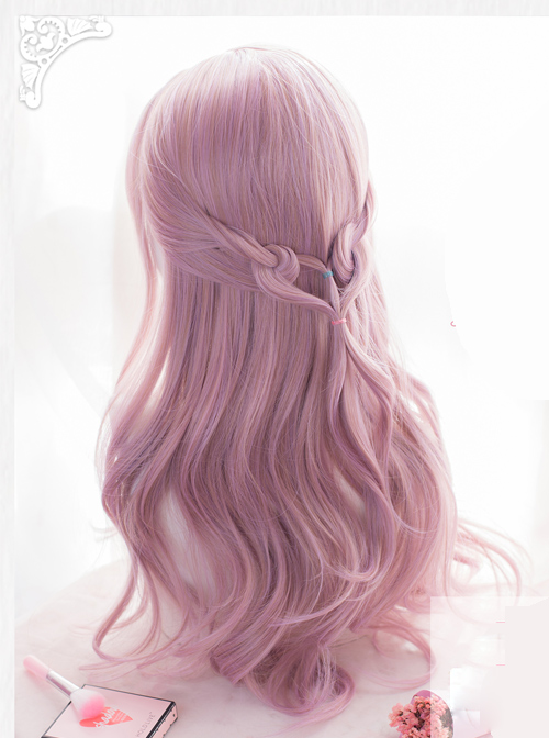 Slanted-bangs Long Curly Hair Lolita Wig