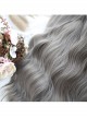 Air-bangs Gray Water Wave Curly Lolita Wig