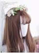 Air-bangs Big Curly Long Hair Brown Lolita Wig