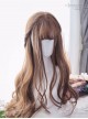 Air-bangs Big Curly Long Hair Brown Lolita Wig