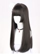 Hime Cut Long Straight Hair Lolita Black Wig