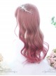 Hair-tail Pink Gradual Color Long Curly Hair Lolita Wigs