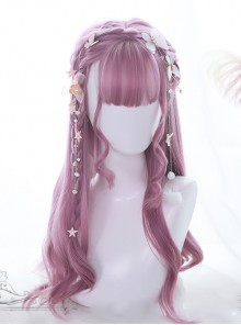 Pink Micro Curly Long Hair Lolita Wigs