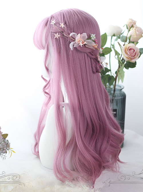 Pink Micro Curly Long Hair Lolita Wigs