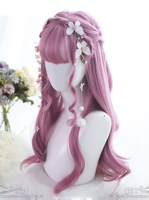 Pink Micro Curly Long Hair Lolita Wigs