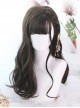 Brown Hair Bangs Long Curly Hair Classic Lolita Wigs