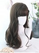 Brown Hair Bangs Long Curly Hair Classic Lolita Wigs