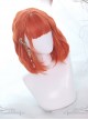 Orange Medium-long Curly Hair Air Bangs Lolita Wigs