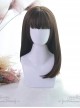 Three Colors Hime Cut Medium Long Straight Hair Lolita Wigs