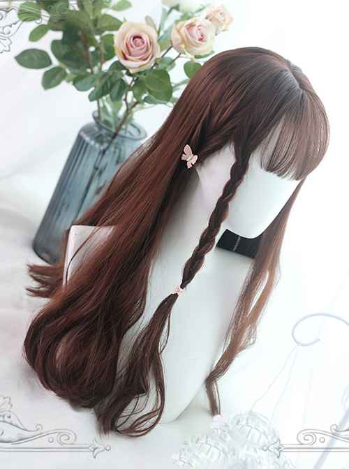 Rose And Flower Thorn Series Brown Long Curly Hair Lolita Wigs