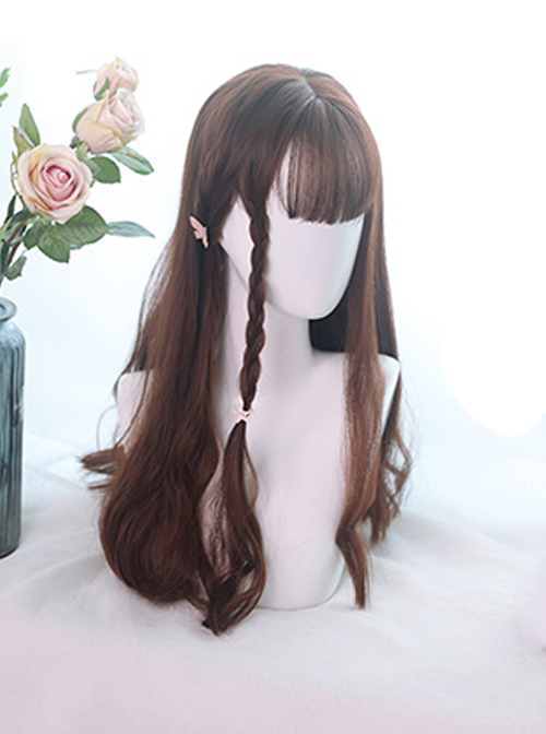 Rose And Flower Thorn Series Brown Long Curly Hair Lolita Wigs