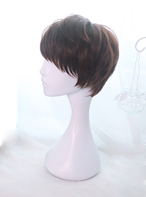 Rose And Flower Thorn Series Brown Short Wavy Hair Lolita Wigs