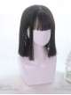 Air-bangs Medium Long Straight Hair Lolita Wigs