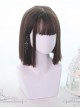 Air-bangs Medium Long Straight Hair Lolita Wigs