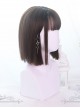 Air-bangs Medium Long Straight Hair Lolita Wigs