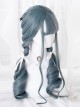 Gray-blue Elegant Long Curly Hair Lolita Wigs