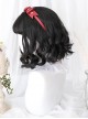 Black Wave Foam Curly Lolita Short Wigs