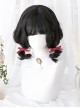 Black Wave Foam Curly Lolita Short Wigs