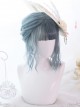 Mermaid Blue Air-bangs Curly Hair Lolita Wigs