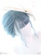 Mermaid Blue Air-bangs Curly Hair Lolita Wigs