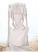 Dual Horsetail Moonlight-stone White Mixing Color Classic Lolita Wigs