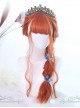 Orange Air-bangs Long Curly Hair Classic Lolita Wigs