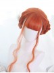 Orange Air-bangs Long Curly Hair Classic Lolita Wigs