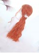 Orange Air-bangs Long Curly Hair Classic Lolita Wigs