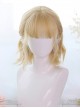 Lemon Tea Series Golden Short Slightly Curly Hair Lolita Wigs