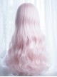 Cute Air-bangs Pink Long Curly Hair Lolita Wigs