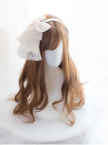 Brown Or Black Medium Length Curly Hair Lolita Wigs