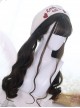 Air bangs Black-brown Long Curly Hair Classic Lolita Wigs