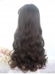 Air bangs Black-brown Long Curly Hair Classic Lolita Wigs