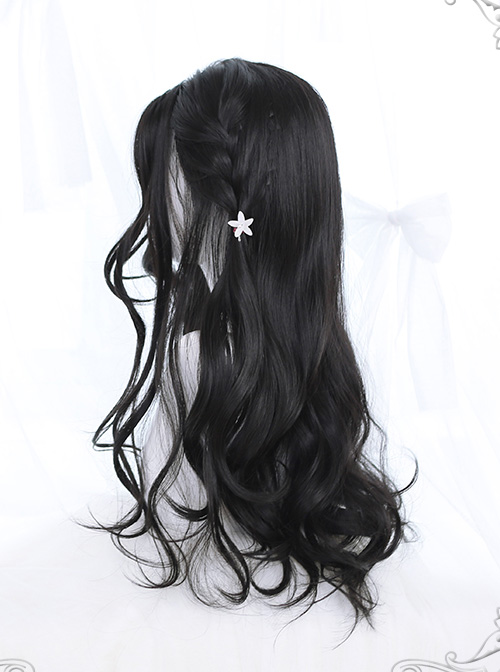 Natural Black Daily Long Curly Hair Lolita Wigs