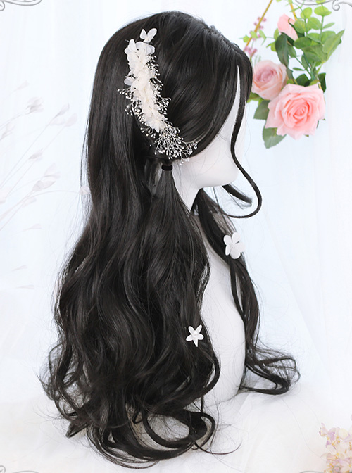 Natural Black Daily Long Curly Hair Lolita Wigs