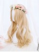 Light Golden Daily Long Curly Hair Lolita Wigs