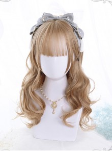 Brown Or Black Medium Length Curly Hair Classic Lolita Wigs