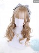 Brown Or Black Medium Length Curly Hair Classic Lolita Wigs