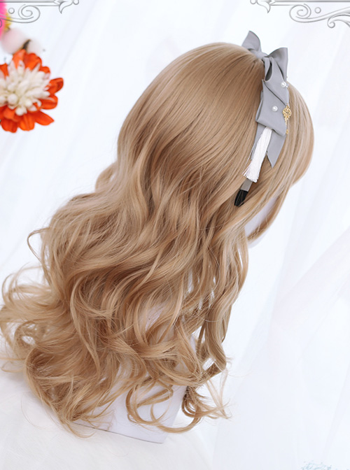 Brown Or Black Medium Length Curly Hair Classic Lolita Wigs