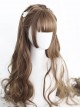 Air bangs Hime Cut Long Curly Hair Lolita Wigs