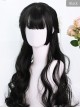 Air bangs Hime Cut Long Curly Hair Lolita Wigs